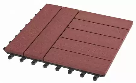 Садовый паркет Комфорт 4 GRINDERDECO ДПК, 300x300 мм, мербау, упаковка 10 шт.