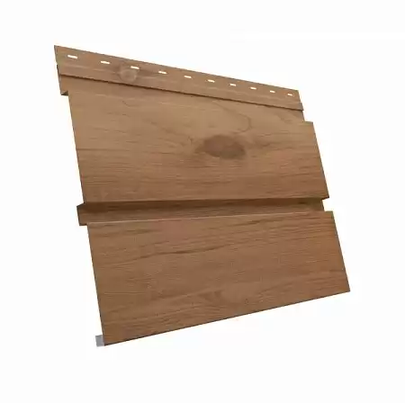 Металлический сайдинг Гранд Лайн / Grand Line профиль Квадро Брус, Print elite 0.45, цвет Nutwood (Орех)