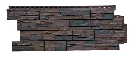 Фасадная панель Grand Line Design Plus, Сланец 1110х418 мм, орех