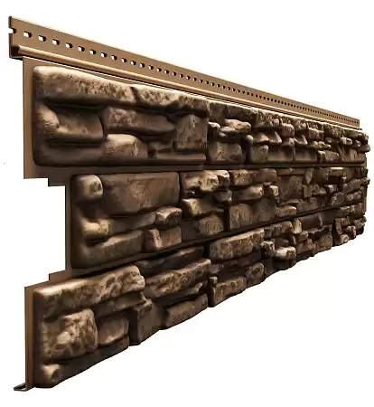 Сайдинг виниловый Docke LUX ROCKY, 1787х285 мм, кедровый орех
