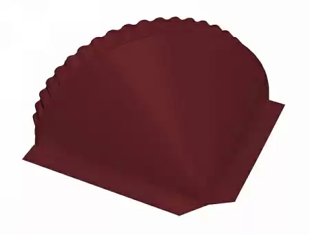 Заглушка к полукруглому коньку малому конусная Grand Line (Гранд Лайн), покрытие Satin Matt 0.5, цвета по каталогу RAL и RR