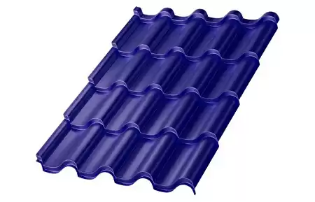 Металлочерепица Металл Профиль Монтерроса, PURMAN 0.5, темно-синий Citrine