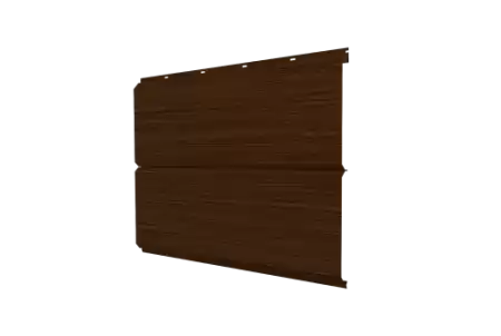 Металлический сайдинг Гранд Лайн / Grand Line профиль ЭкоБрус новый, Атлас 0,5 с пленкой, RR 32 темно-коричневый