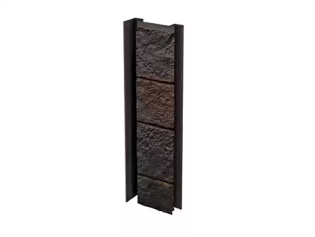 Угол внутренний (универсальная планка) Vox Solid Sandstone (под камень), темно-коричневый, 446х121 мм