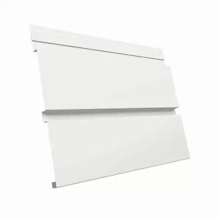 Металлический сайдинг Гранд Лайн / Grand Line профиль Квадро Брус, Drap 0.45, цвет Ral 9003 (сигнально-белый)