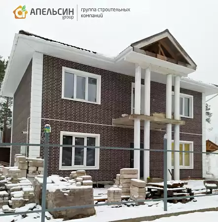 Монтаж фасада панелями Альта Профиль в д. Коваши