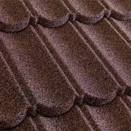 Композитная черепица Метротайл (Metrotile) серия MetroBond, цвет кофе, 1330х410 мм