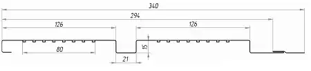 Софит металлический Квадро Брус с перфорацией Grand Line / Гранд Лайн, PE 0.45, цвет RR 32 (темно-коричневый)