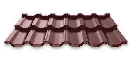 Модульная металлочерепица Руукки Ruukki Finnera 0,5 Pural Matt BT, Zn 275 (красный) RR29
