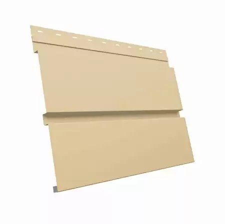 Металлический сайдинг Гранд Лайн / Grand Line профиль Квадро Брус, Drap 0.45, цвет Ral 1014 (слоновая кость)