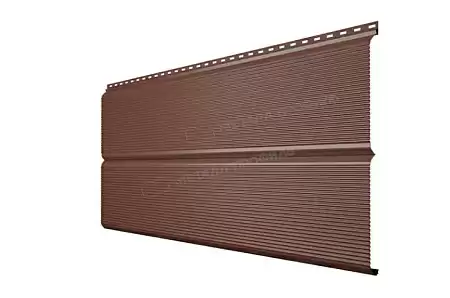 Металлический сайдинг Металл Профиль L брус XL Волна, 0.5 PURMAN, RAL 8017 коричневый шоколад