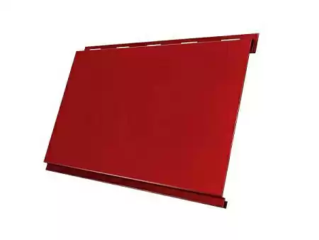 Металлический сайдинг Гранд Лайн / Grand Line профиль Вертикаль, PE 0.45, цвет Ral 3003 (рубиново-красный)