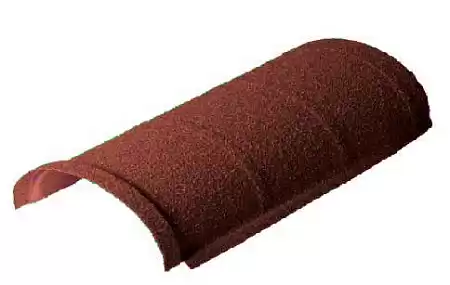 Конек Метротайл (Metrotile) полукруглый, цвет бордо, 410х173 мм