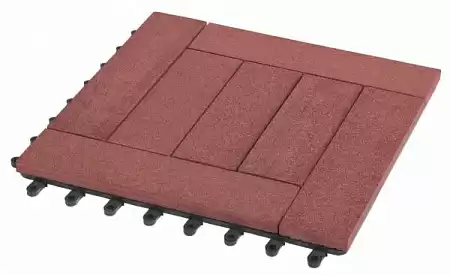 Садовый паркет Комфорт 6 GRINDERDECO ДПК, 300x300 мм, мербау, упаковка 10 шт.