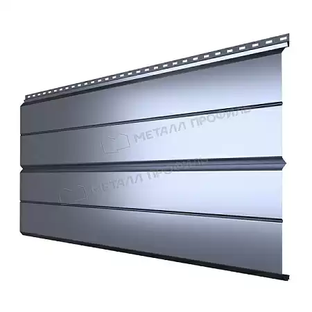 Металлический сайдинг Металл Профиль L брус XL Накатка, 0.5 PURMAN, galmei