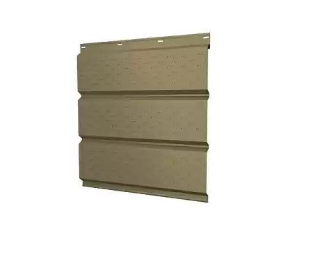 Софит металлический с полной перфорацией Grand Line / Гранд Лайн, PE 0.45, цвет Ral 1014 (слоновая кость)