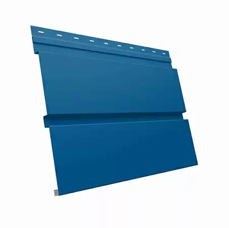 Металлический сайдинг Гранд Лайн / Grand Line профиль Квадро Брус, Satin 0.5, цвет Ral 5005 (сигнально-синий)