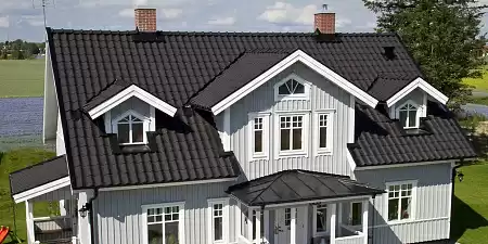Конечная коньковая черепица Kriastak, черный
