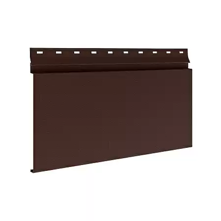 Металлический сайдинг Aquasystem Скандинавский брус Модерн узкий, PE 0.45 (Zn140), 3.0 м, RAL 8017 коричневый