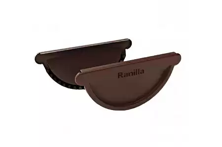 Заглушка желоба D125 Ranilla, PE, RAL 8017 шоколад