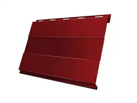 Металлический сайдинг Гранд Лайн / Grand Line профиль Вертикаль, Satin 0.5, цвет Ral 3011 (красно-коричневый)