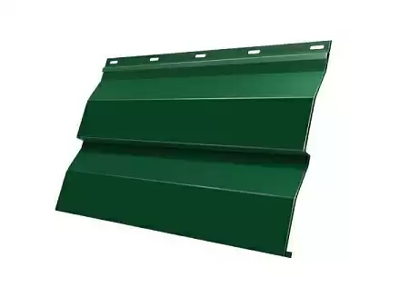 Металлический сайдинг Гранд Лайн / Grand Line профиль Корабельная доска, Satin 0.5, цвет Ral 6005 (зеленый мох)