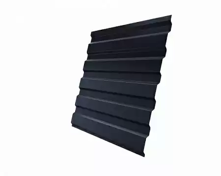 Профнастил С20А Гранд Лайн / Grand Line 0.5 GreenCoat Pural Matt Zn 275, цвет RR 23 темно-серый (RAL 7024)