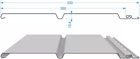 Cайдинг блок-хаус Docke LUX Лиственница Брус D6S, 3.60x0.300 м, камчатский