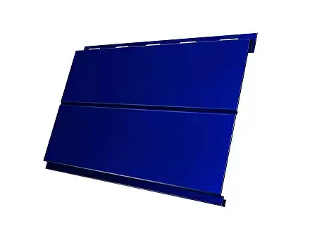 Металлический сайдинг Гранд Лайн / Grand Line профиль Вертикаль, PE 0.45, цвет Ral 5002 (ультрамарин)