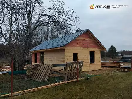 Монтаж металлочерепицы Grand Line + водосточная система пос. Аннино