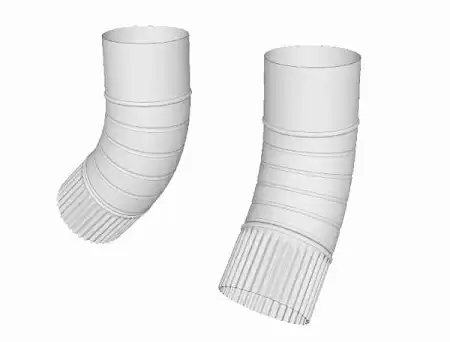 Отлив гофрированный 60 гр D120 мм, Zn + порошк.покраска, цвет RAL 9003 (сигнально-белый)