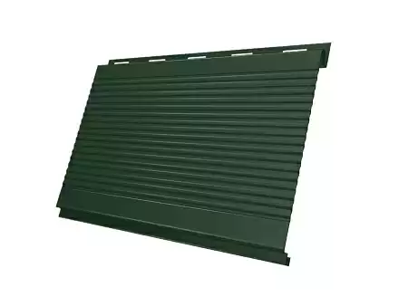 Металлический сайдинг Гранд Лайн / Grand Line профиль Вертикаль, GreenCoat Pural 0.5, цвет RR 11 темно-зеленый (RAL 6020)