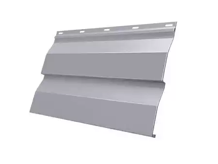 Металлический сайдинг Гранд Лайн / Grand Line профиль Корабельная доска, Satin 0.5, цвет Ral 7004 (сигнально-серый)