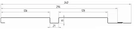 Металлический сайдинг Гранд Лайн / Grand Line профиль Квадро Брус, PurPro Matt 0.5, цвет Ral 7024 (мокрый асфальт)