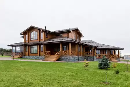 Металлочерепица Гранд Лайн / Grand Line, коллекция Kamea, 0,5 Satin Zn 140, цвет RR 32 (темно-коричневый)