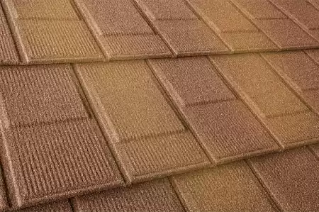 Композитная черепица Метротайл (Metrotile) серия I-Shingle, цвет терракотово-желтый, 1340х430 мм