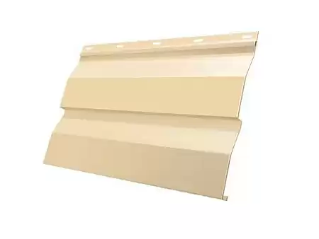 Металлический сайдинг Гранд Лайн / Grand Line профиль Корабельная доска, Satin 0.5, цвет Ral 1015 (св. слоновая кость)