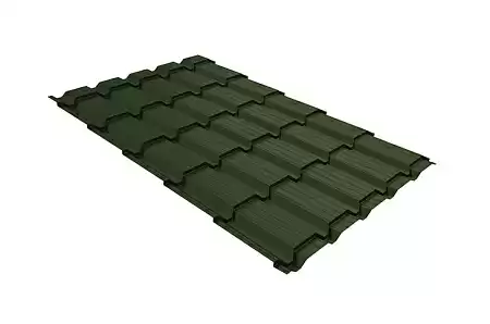 Волновой профиль Grand Line Kamea, 0,5 GreenCoat Pural BT, Zn 275, RR 11 темно-зеленый (RAL 6020 хромовая зелень)