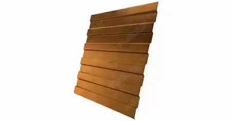 Профнастил С8A Гранд Лайн / Grand Line 0.45 Print premium Zn 140, цвет Golden Wood (Золотой дуб)
