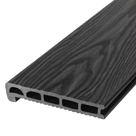 Финишная доска/ступень из ДПК TALVERWOOD 3D фактура дерева, 150х25х3000, антрацит