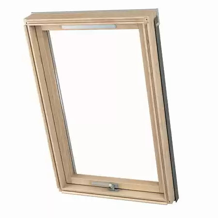 Деревянное однокамерное мансардное окно с вентклапаном Dakea KAV B900 F4A, 66x98