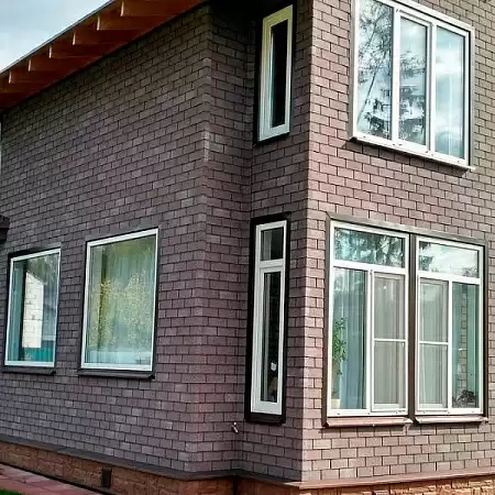 Фасадная плитка 1000х250 мм (2 кв.м/уп.) Технониколь Hauberk Кирпич, мраморный