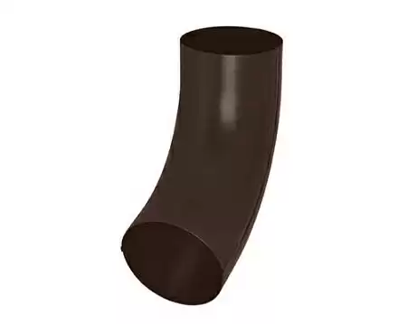 Колено трубы D100 Aquasystem Pural Matt, RR 32 темно-коричневый