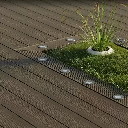 Террасная доска Decking Urban, 3000x150x24 мм, венге (Темный орех)
