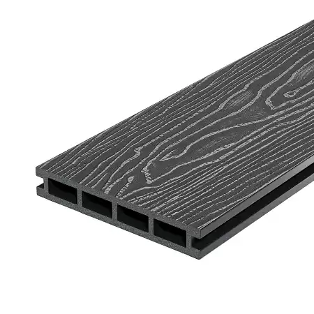 Террасная доска Decking Country, 3000x150x24 мм, графит (Жженый кедр)