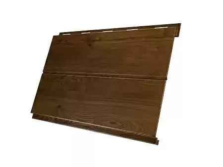Металлический сайдинг Гранд Лайн / Grand Line профиль Вертикаль, Print premium 0.45, цвет Antique Wood (Античный дуб)
