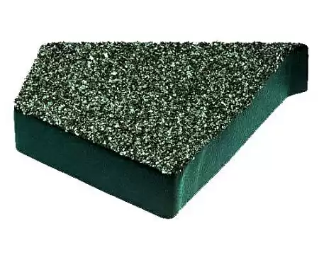 Заглушка Метротайл (Metrotile) для торцевой планки, левая, цвет зеленый, 118х100 мм