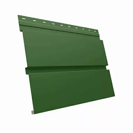 Металлический сайдинг Гранд Лайн / Grand Line профиль Квадро Брус, PE 0.45, цвет Ral 6002 (зеленая листва)