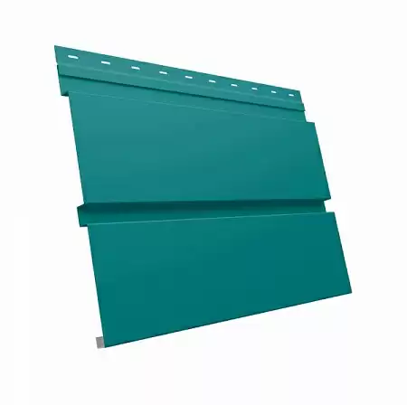 Металлический сайдинг Гранд Лайн / Grand Line профиль Квадро Брус, PE 0.45, цвет Ral 5021 (водная синь)