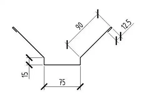 Накладка ендовы Weckman / Векман 0.5 мм, Pural 50 мкм, цвет RR 32 (темно-коричневый)